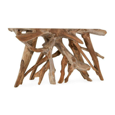 Classic Home Cypress Teak Root Console Table 59-60"