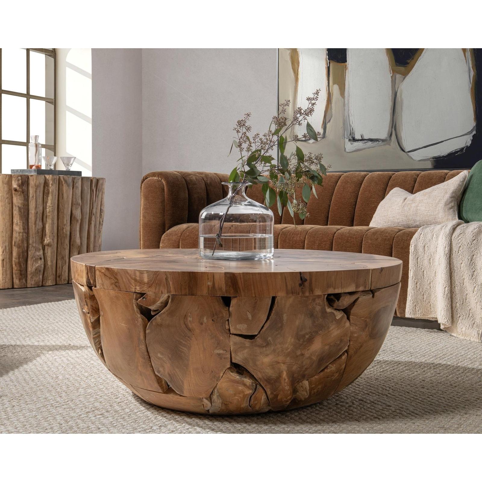 Classic Home Garford Solid Wood Round Coffee Table