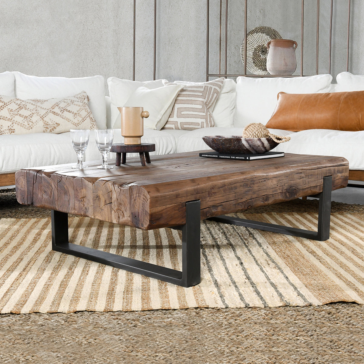 Classic Home Duarte Solid Wood Rectangle Coffee Table