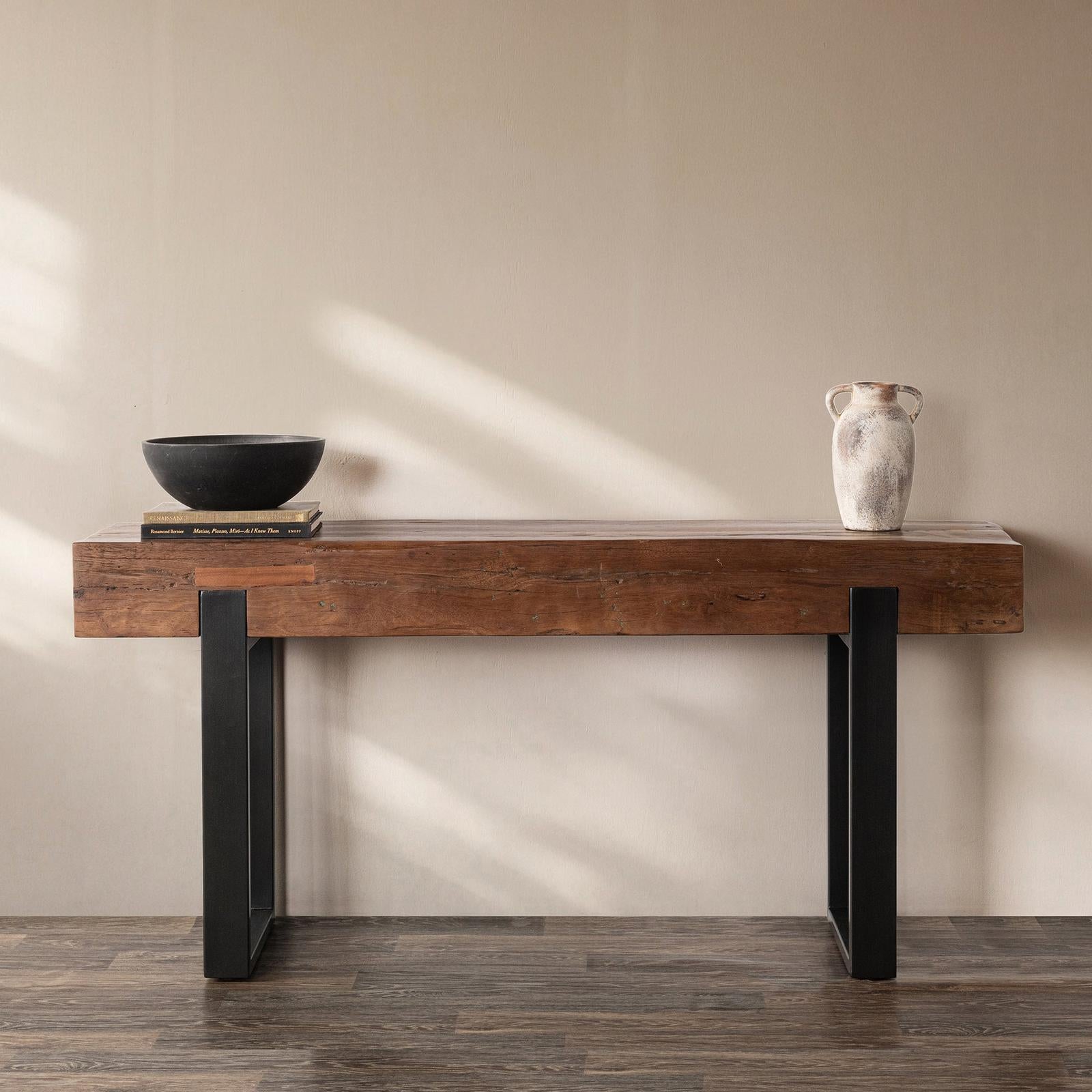 Classic Home Duarte Solid Wood Rectangle Console Table