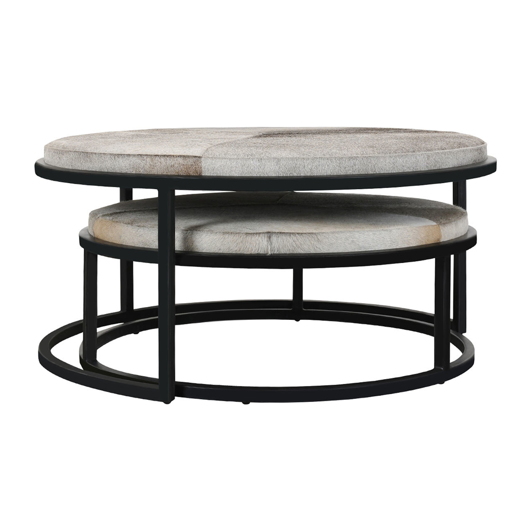 Classic Home Hayword Hide Nesting Coffee Tables - Set of 2
