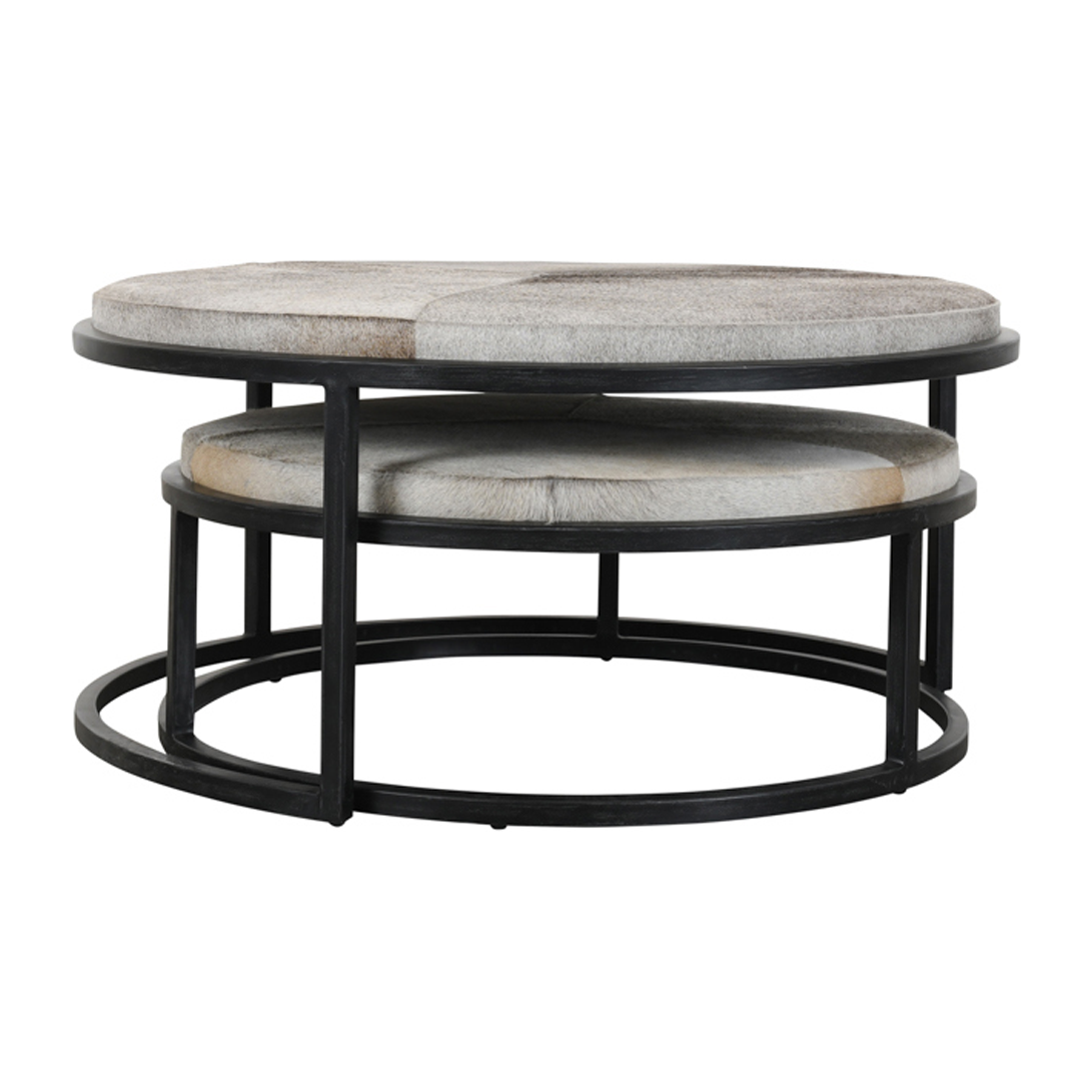 Classic Home Hayword Hide Nesting Coffee Tables - Set of 2