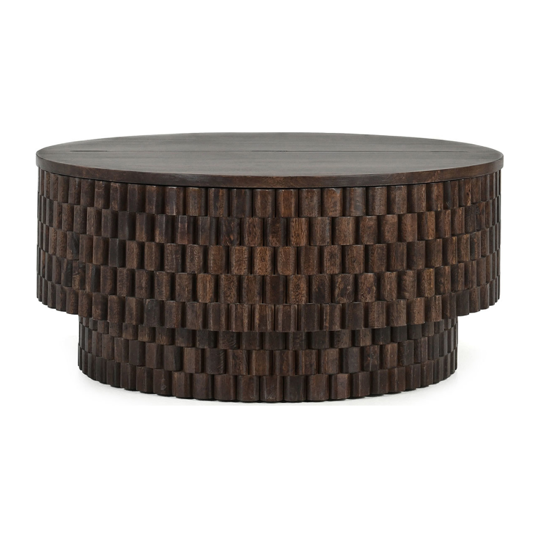Classic Home Norwood Solid Wood Round Coffee Table