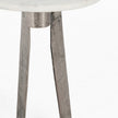 Classic Home Leyton Marble/Aluminum Round Accent Table
