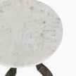 Classic Home Leyton Marble/Aluminum Round Accent Table