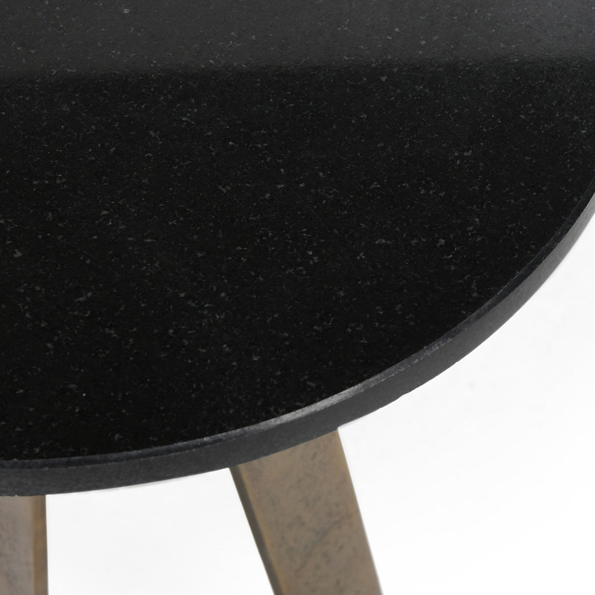Classic Home Leyton Marble/Aluminum Round Accent Table