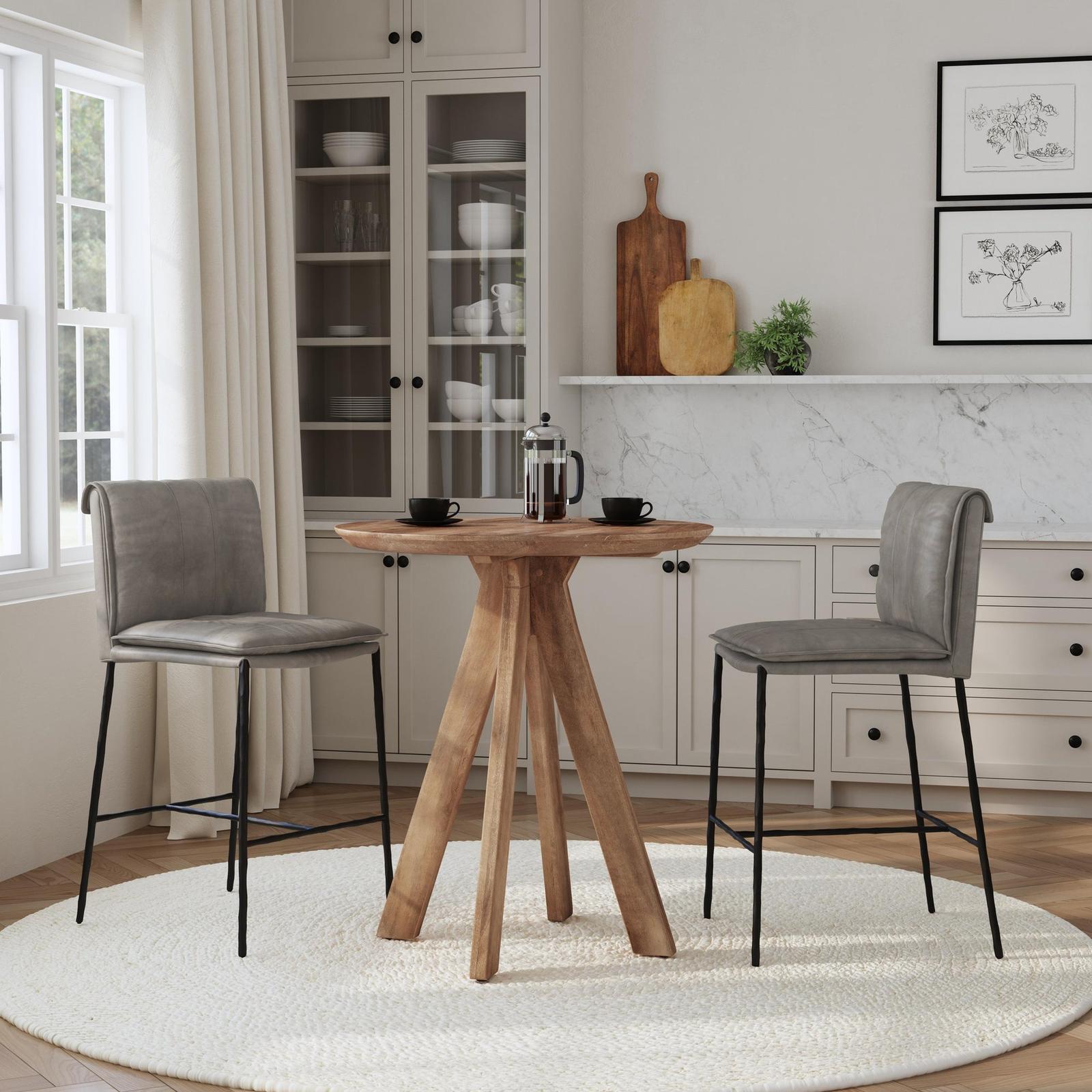 Classic Home Rodrigo Solid Wood Round Counter Table