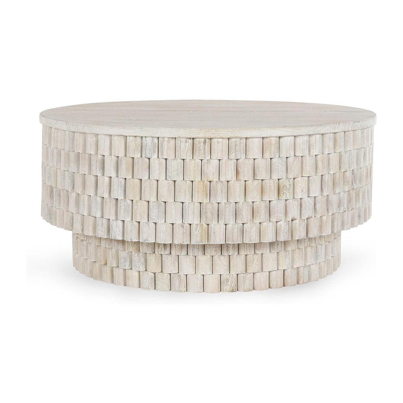 Classic Home Norwood Solid Wood Round Coffee Table