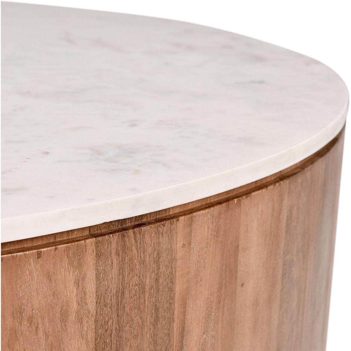 Classic Home Josie Solid Wood Round Coffee Table