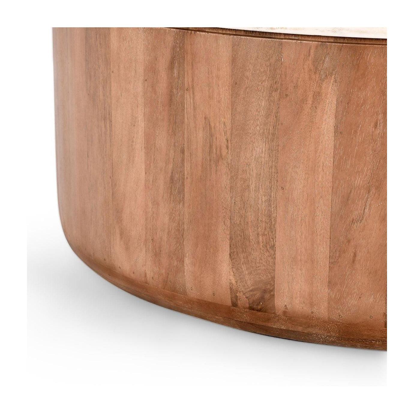 Classic Home Josie Solid Wood Round Coffee Table