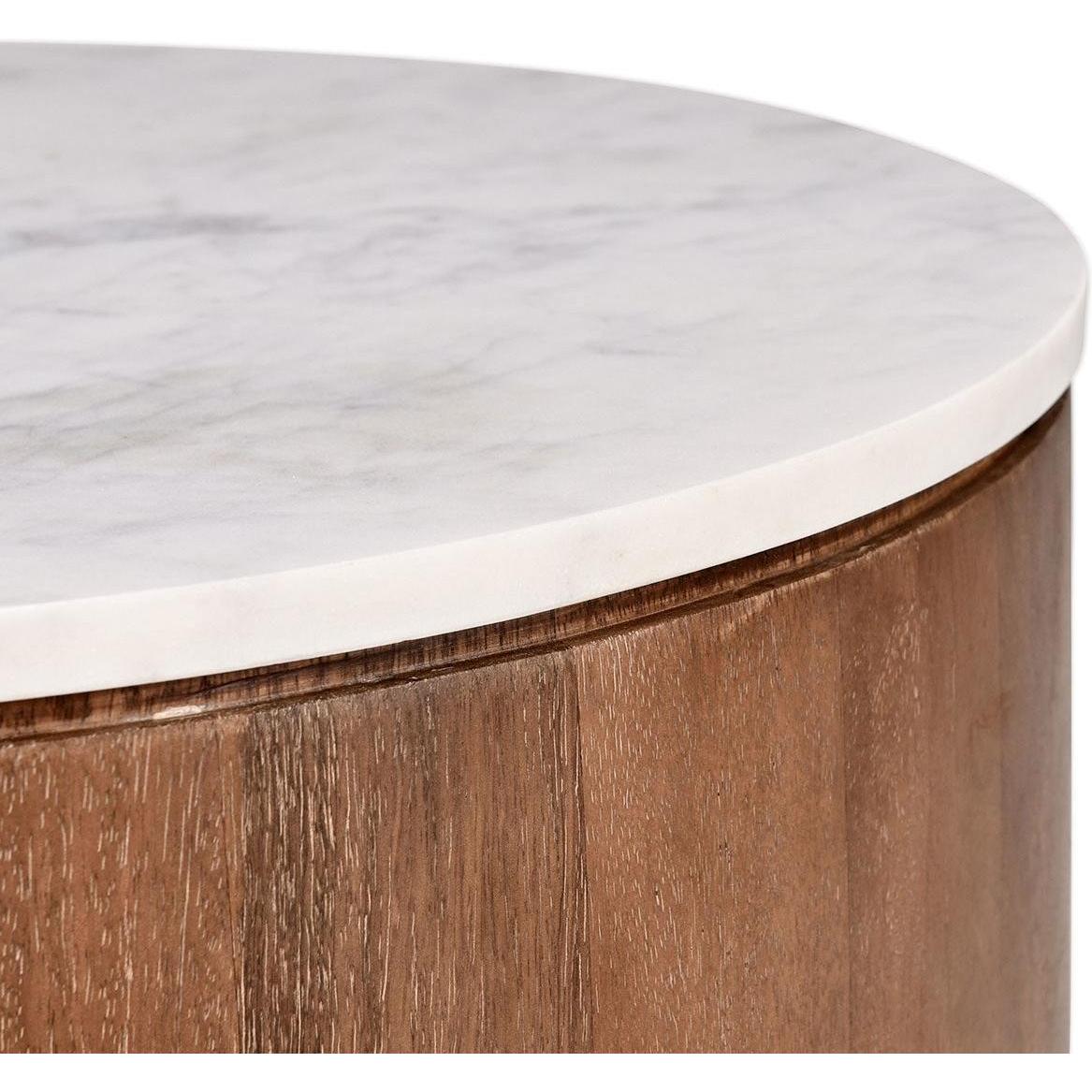 Classic Home Josie Solid Wood Round End Table
