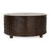 Classic Home Shira Solid Wood Round Storage Coffee Table