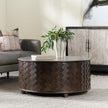 Classic Home Shira Solid Wood Round Storage Coffee Table