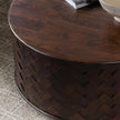 Classic Home Shira Solid Wood Round Storage Coffee Table