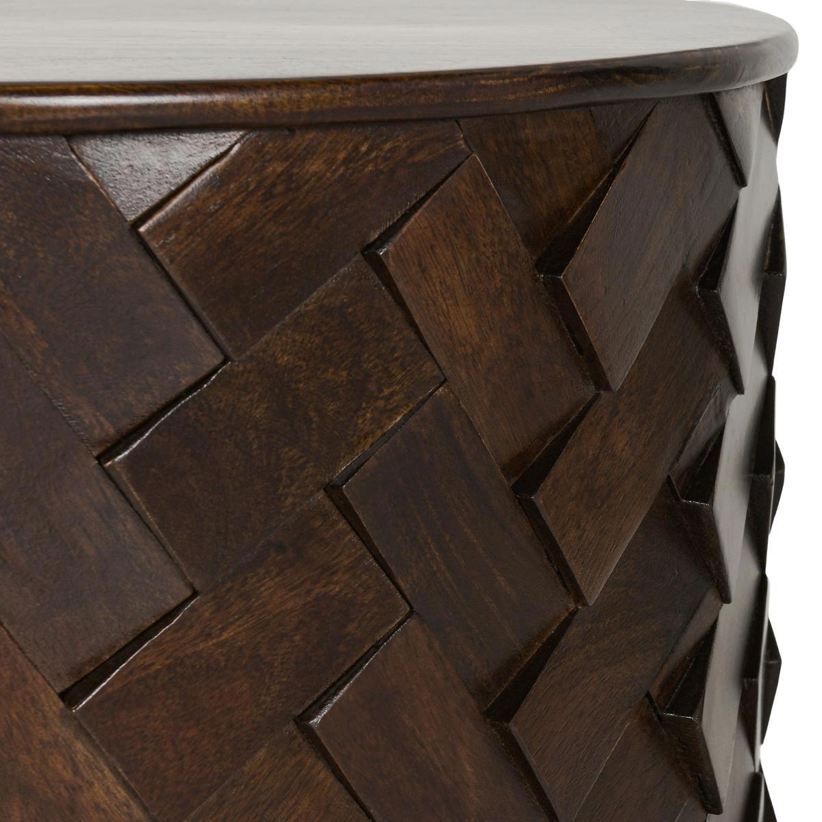 Classic Home Shira Solid Wood Round End Table
