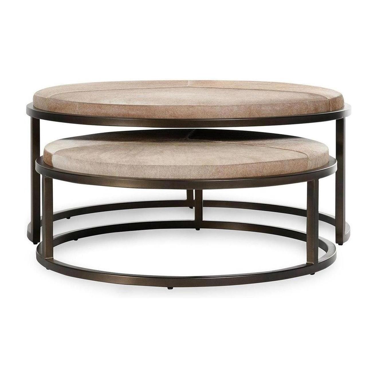 Classic Home Hayword Hide Nesting Coffee Tables - Set of 2