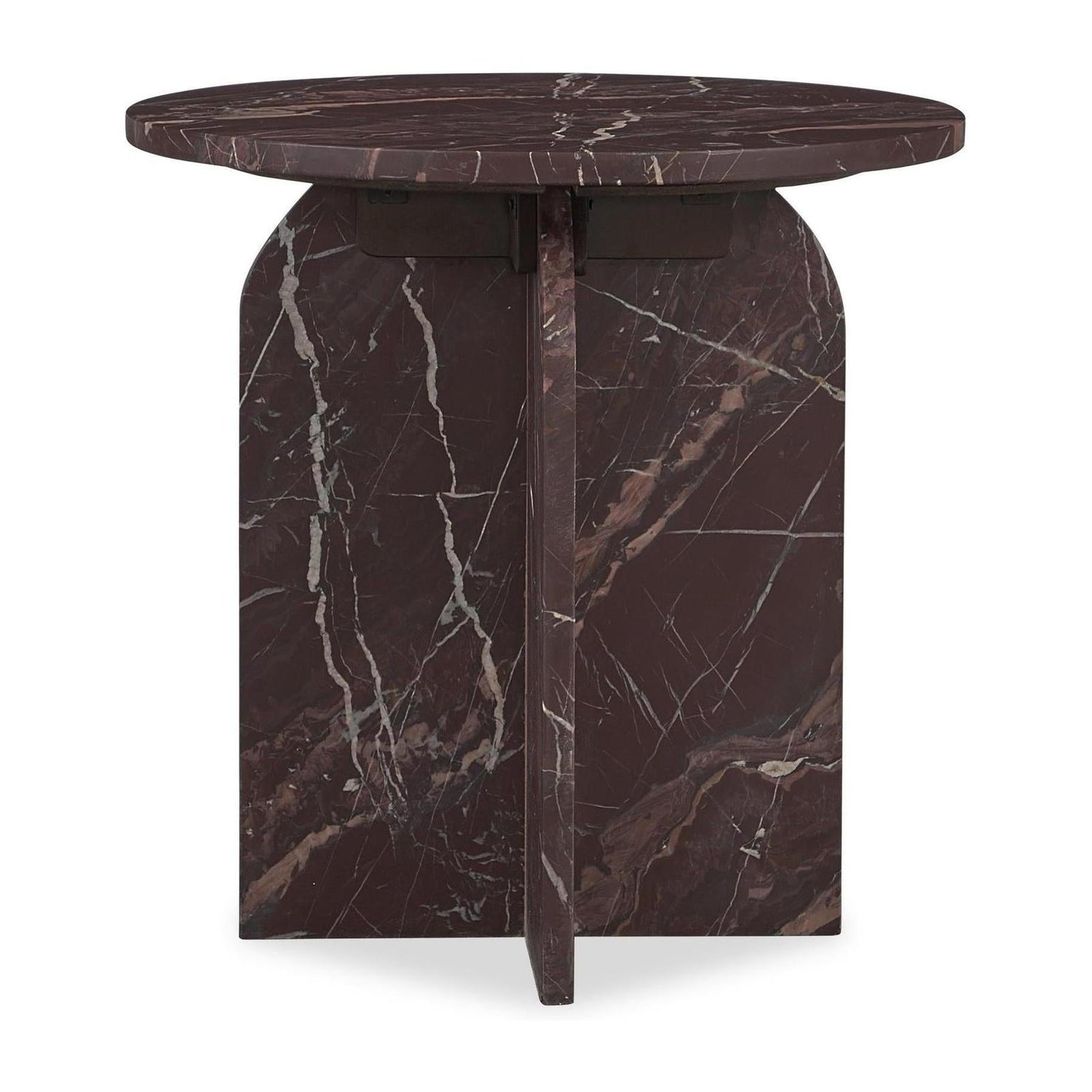 Classic Home Reilly Marble Round Accent Table, Small