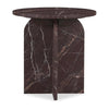 Classic Home Reilly Marble Round Accent Table, Small