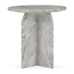 Classic Home Reilly Marble Round Accent Table, Small