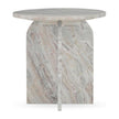 Classic Home Reilly Marble Round Accent Table, Small