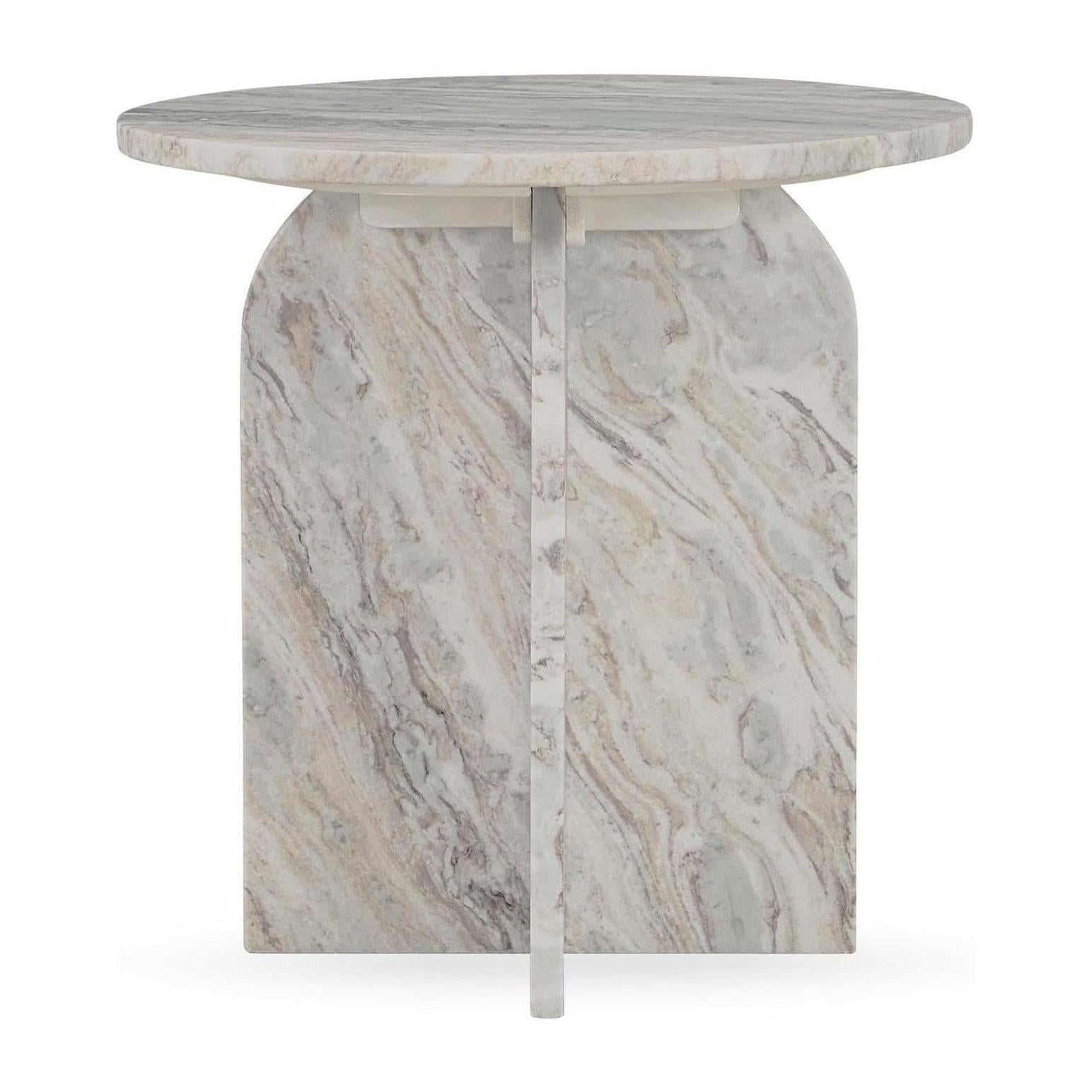 Classic Home Reilly Marble Round Accent Table, Small