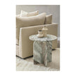 Classic Home Reilly Marble Round Accent Table, Small