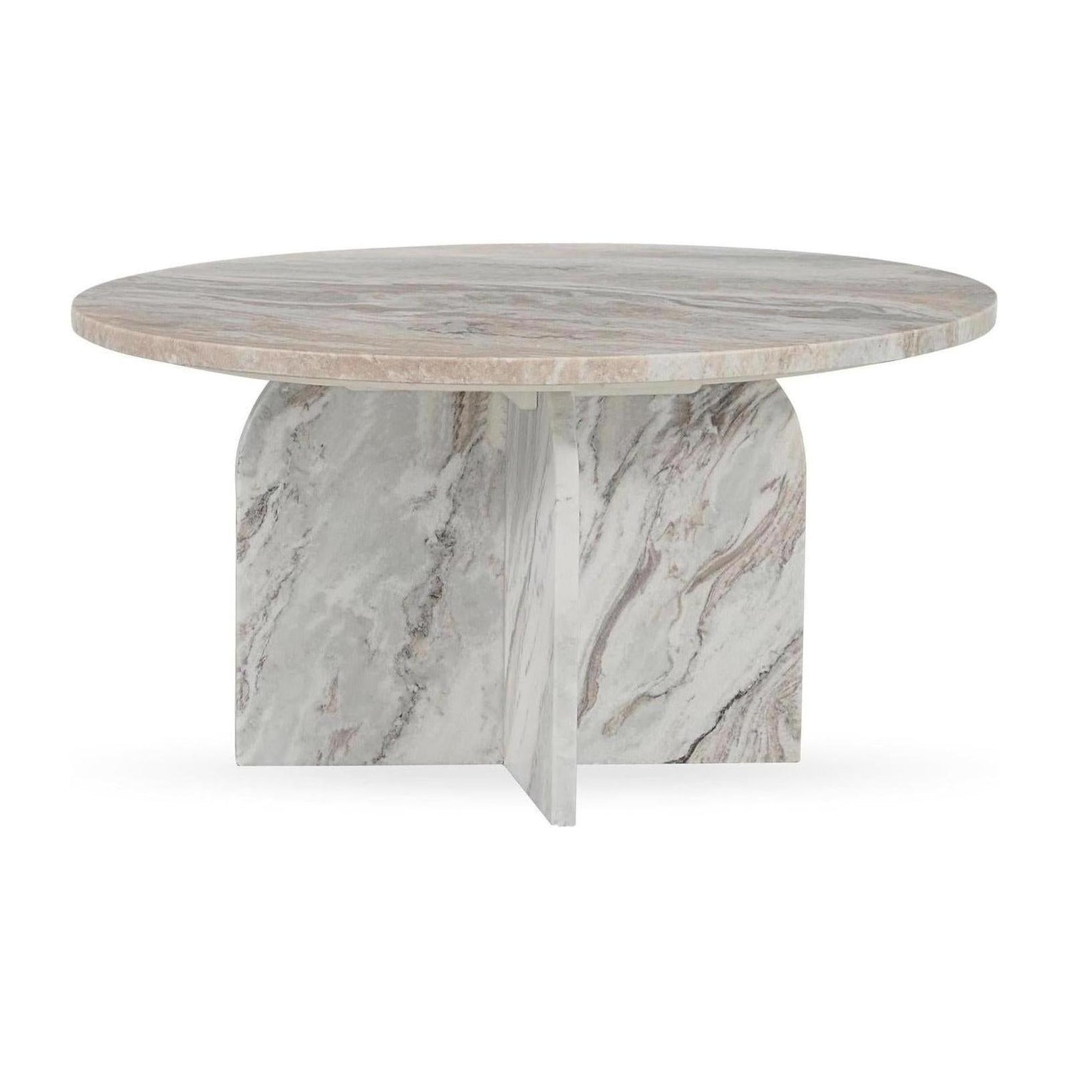 Classic Home Reilly Marble Round Coffee Table