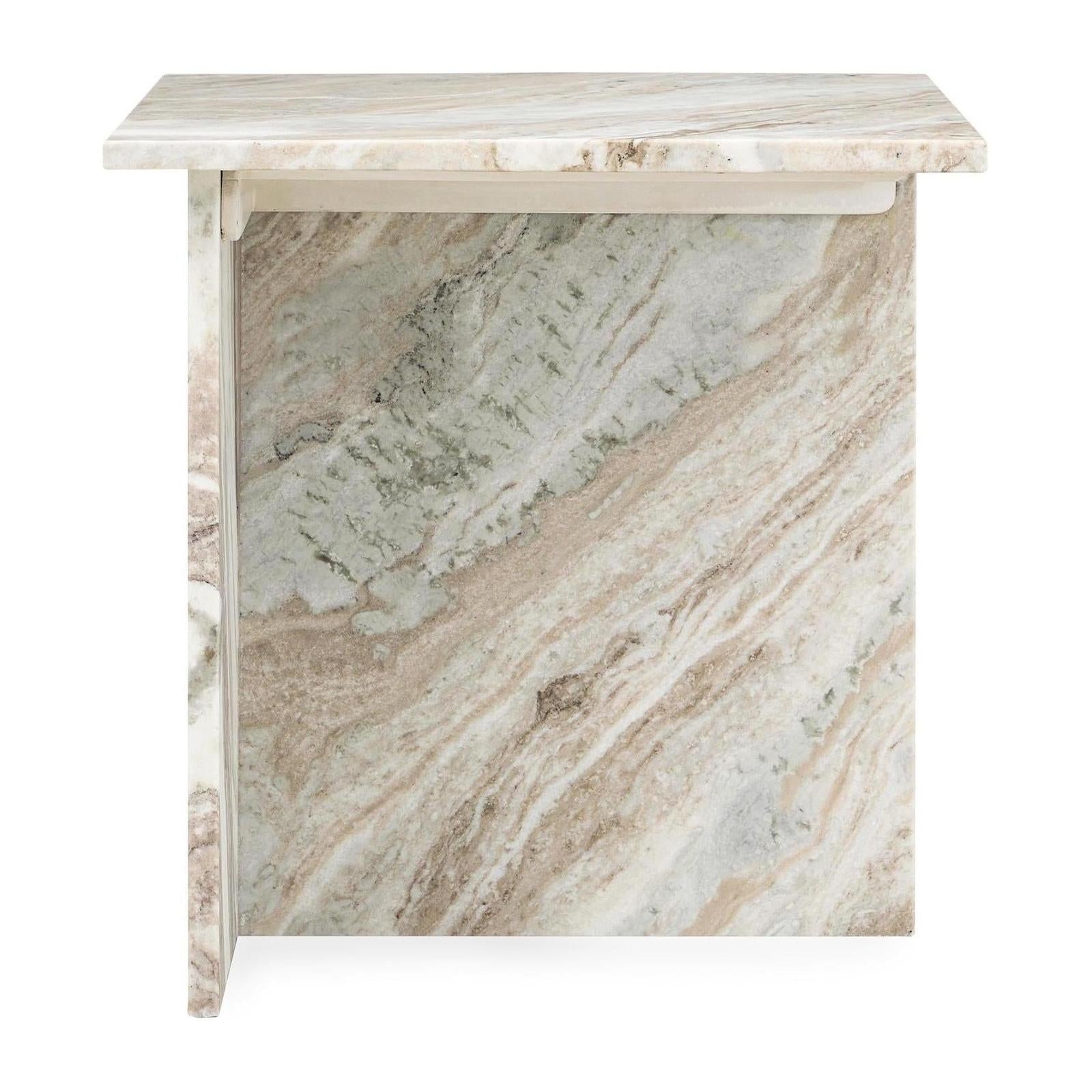 Classic Home Bexly Marble Square End Table
