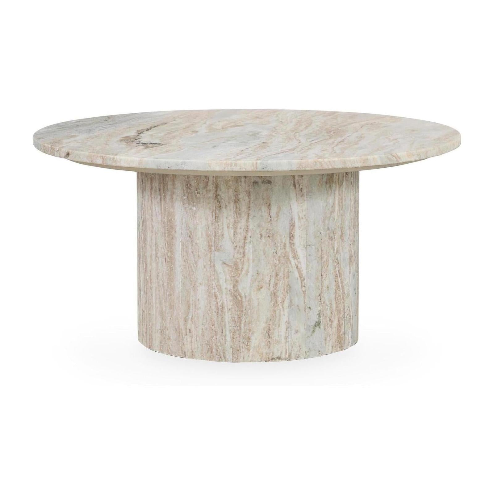 Classic Home Amberly Marble Round Coffee Table
