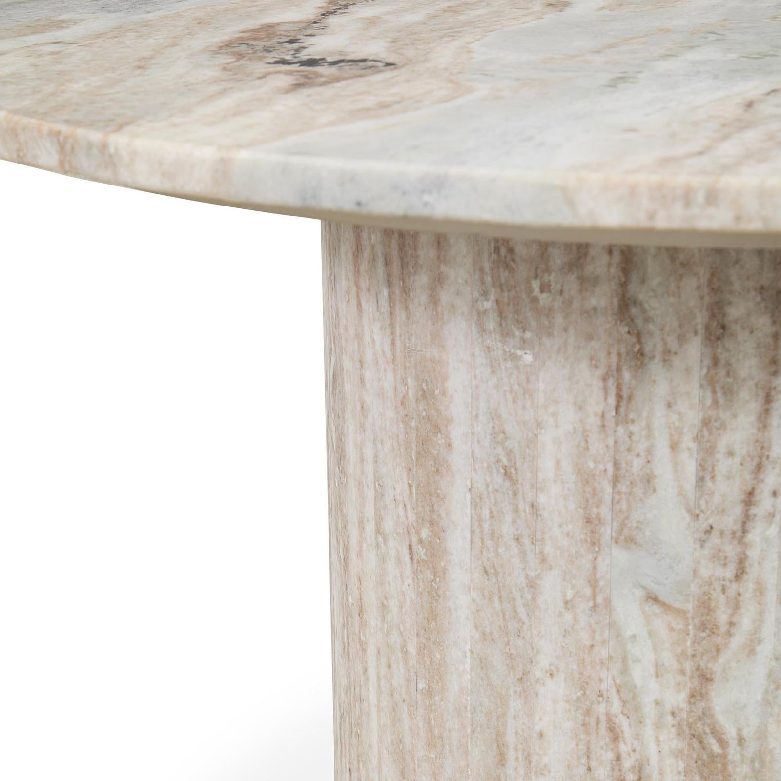 Classic Home Amberly Marble Round Coffee Table