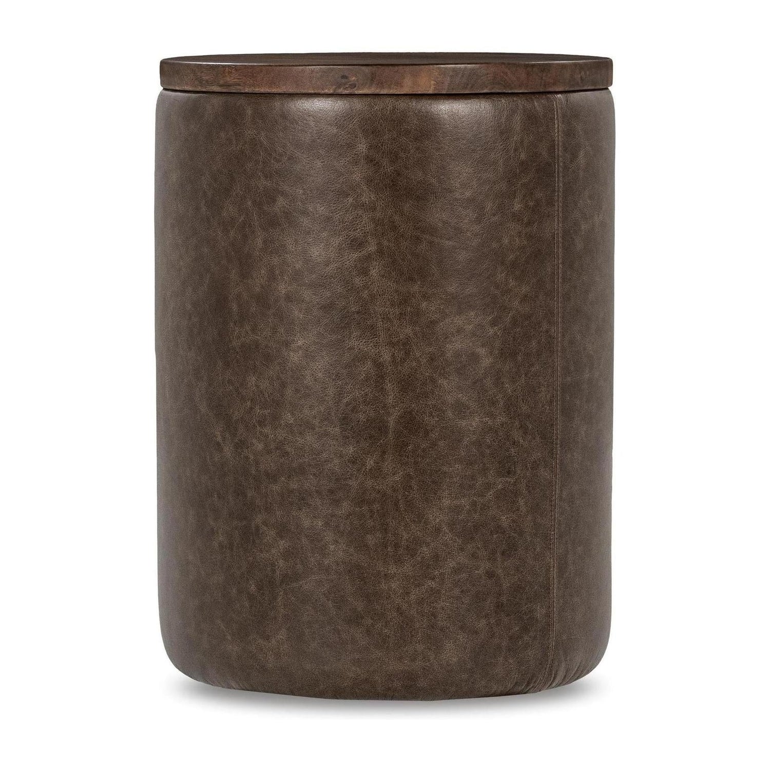 Classic Home Andra Leather Round Accent Table