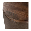Classic Home Andra Leather Round Accent Table