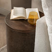 Classic Home Andra Leather Round Accent Table