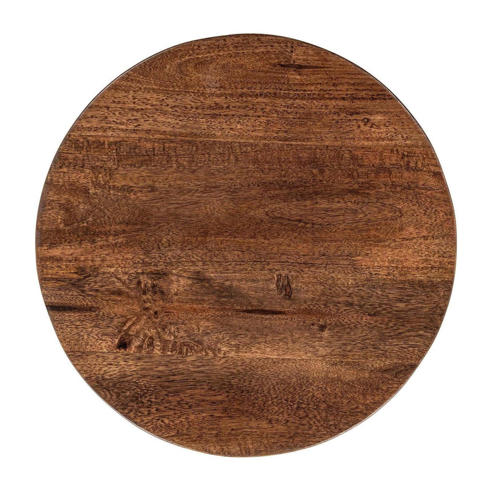 Classic Home Andra Leather Round Accent Table