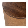 Classic Home Andra Leather Round Accent Table