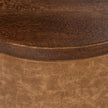 Classic Home Andra Leather Round Accent Table