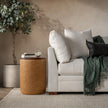Classic Home Andra Leather Round Accent Table
