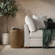 Classic Home Andra Leather Round Accent Table