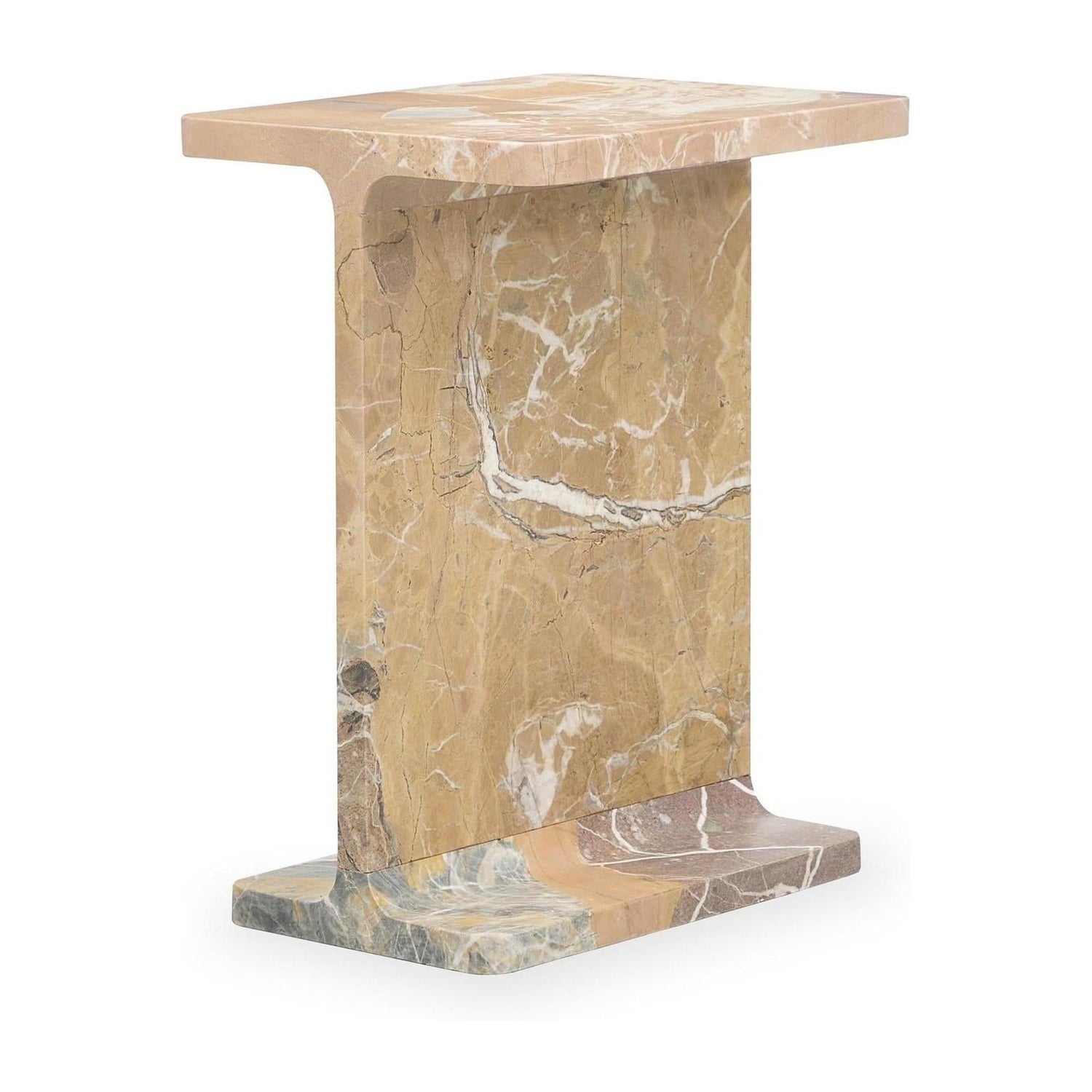 Classic Home Delaney Marble Rectangle Accent Table