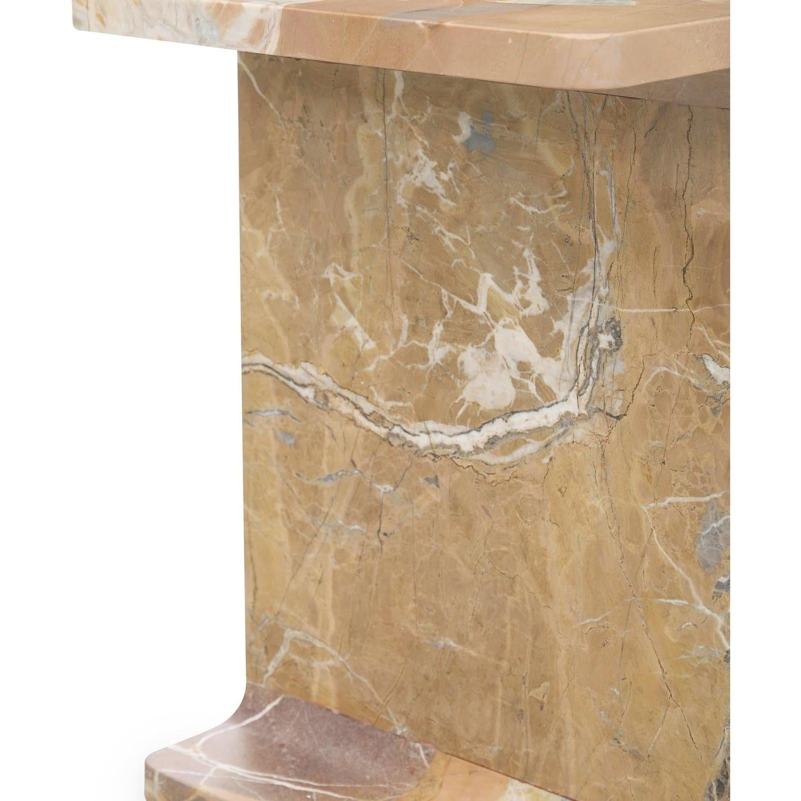 Classic Home Delaney Marble Rectangle Accent Table