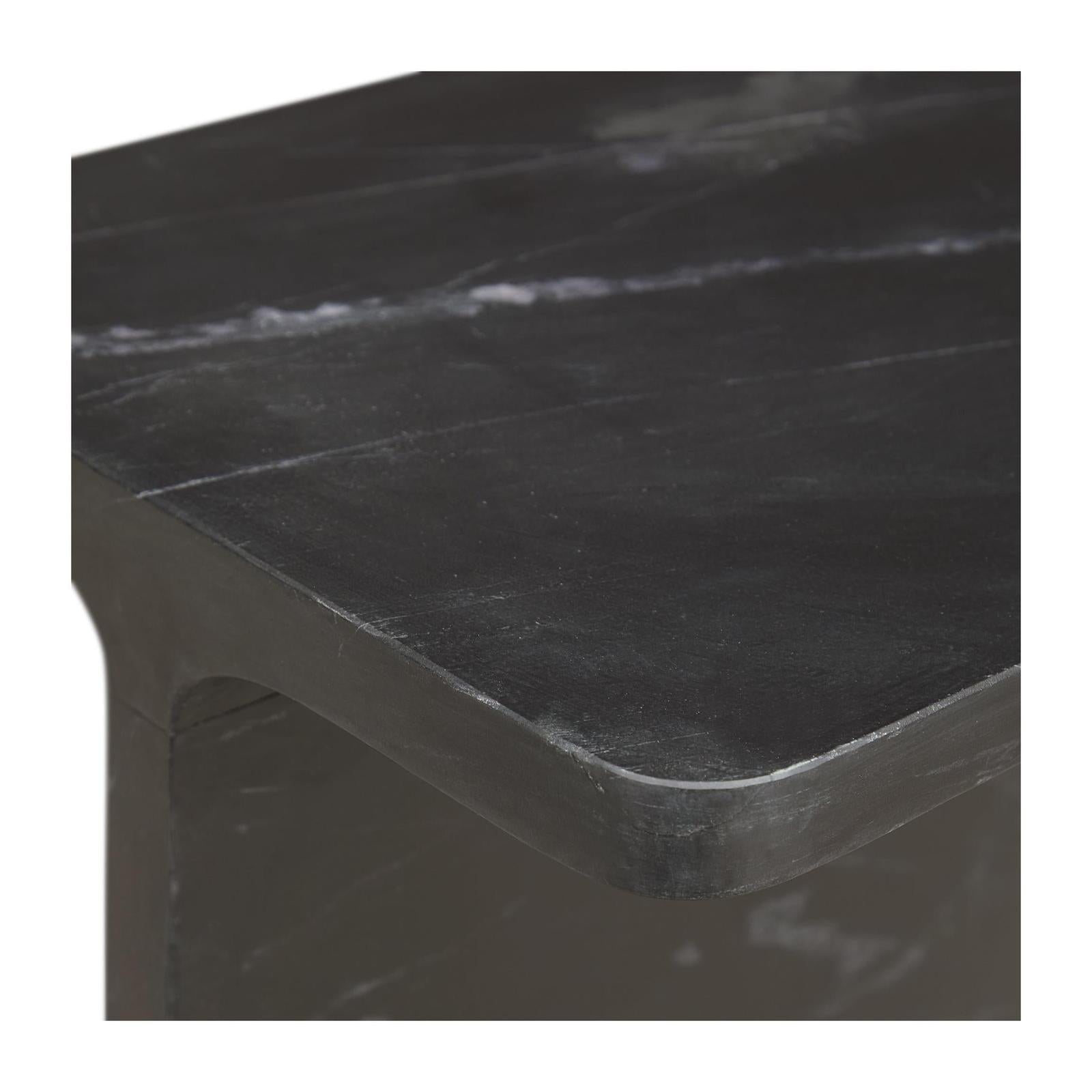 Classic Home Delaney Marble Rectangle Accent Table