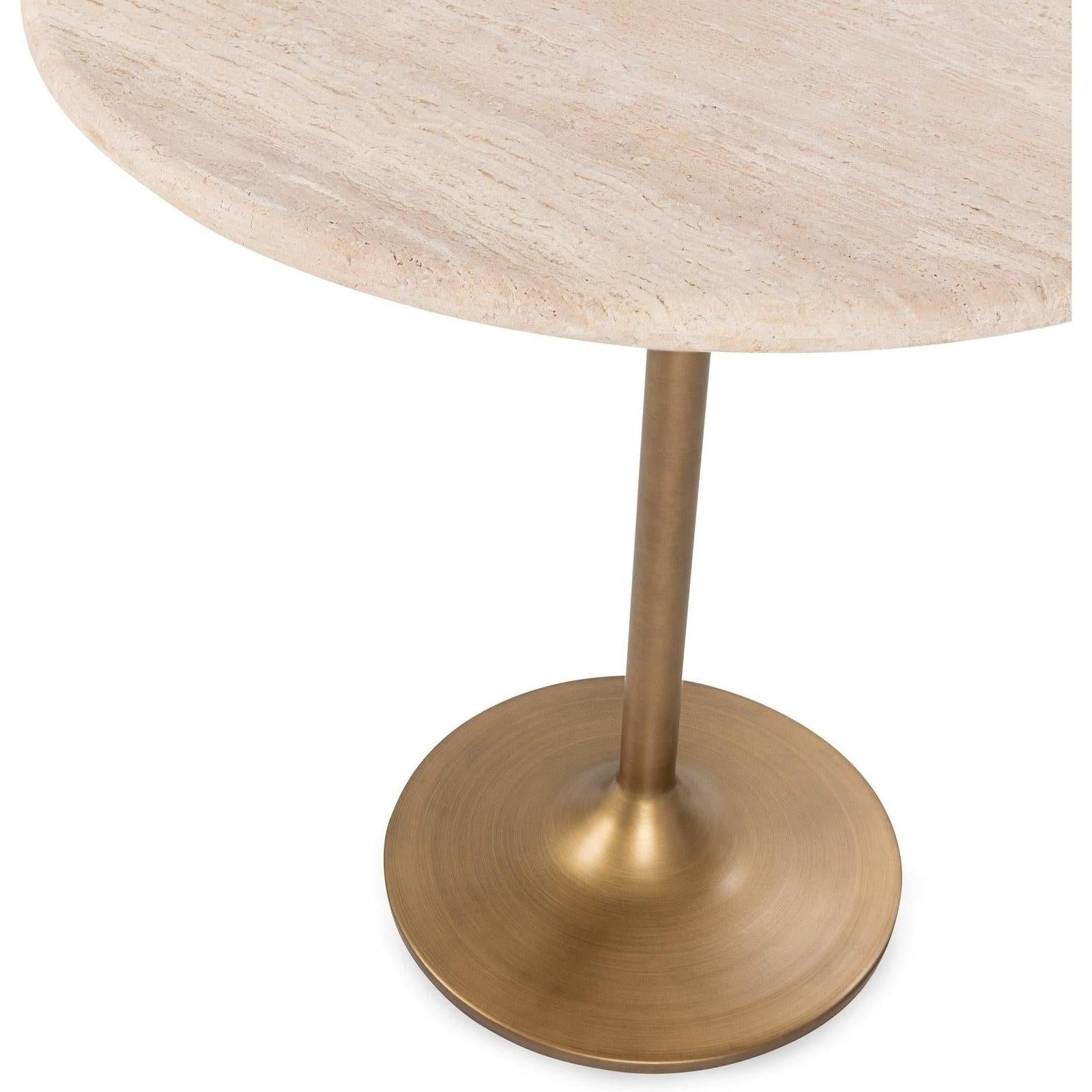Classic Home Malani Travertine Gathering Table LTS