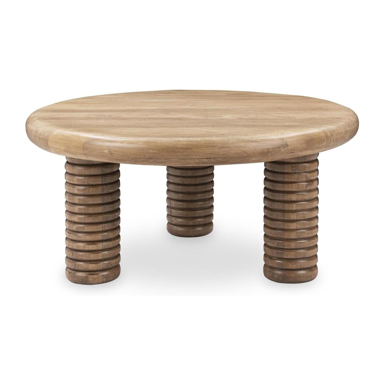 Classic Home Ilaria Reclaimed Wood Round Coffee Table