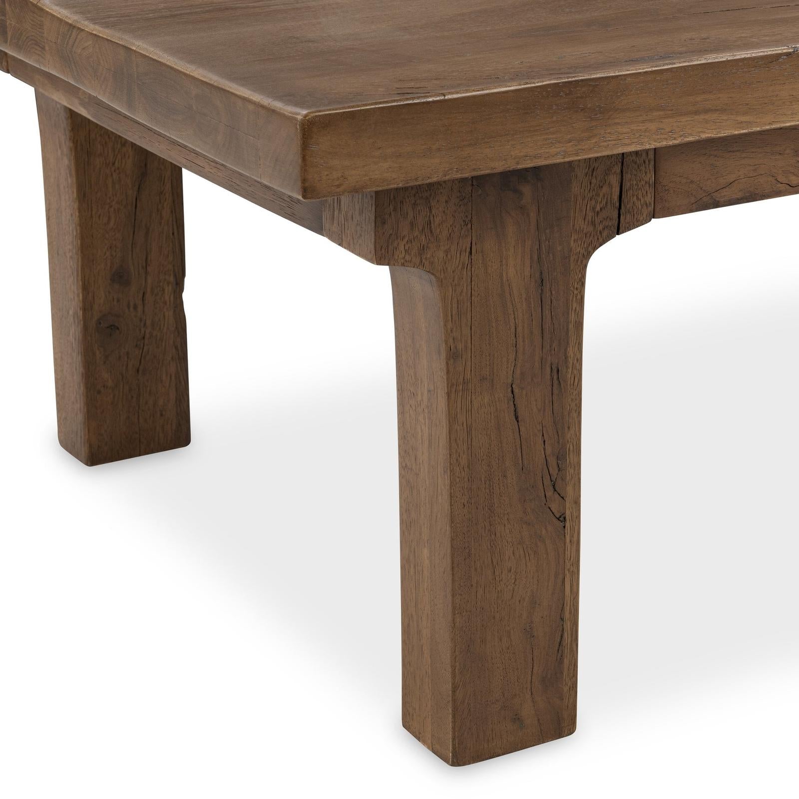 Classic Home Carmel Reclaimed Wood Rectangle Coffee Table