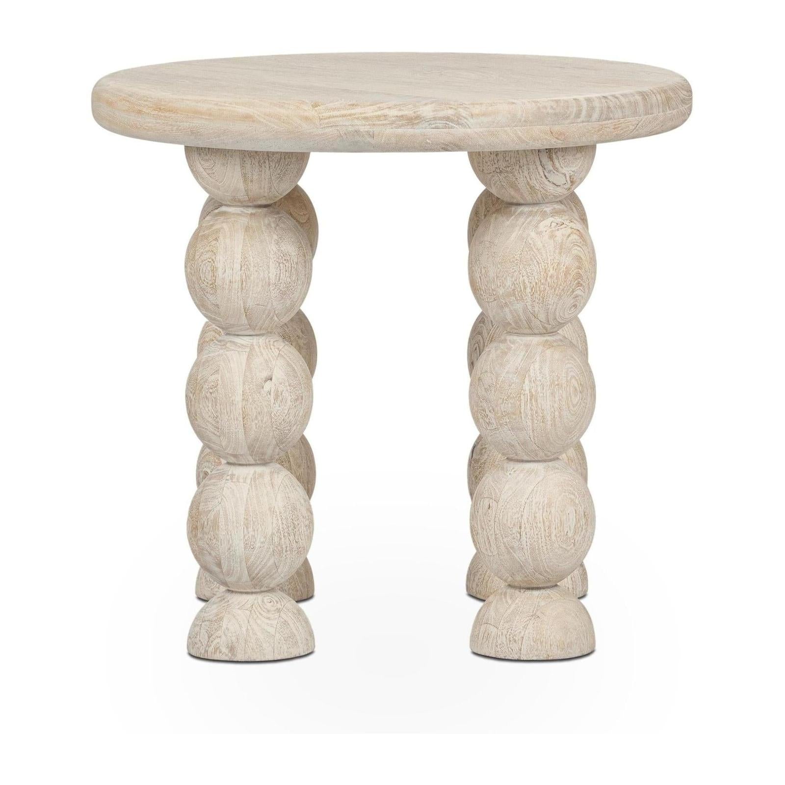 Classic Home Adir Solid Wood Round End Table