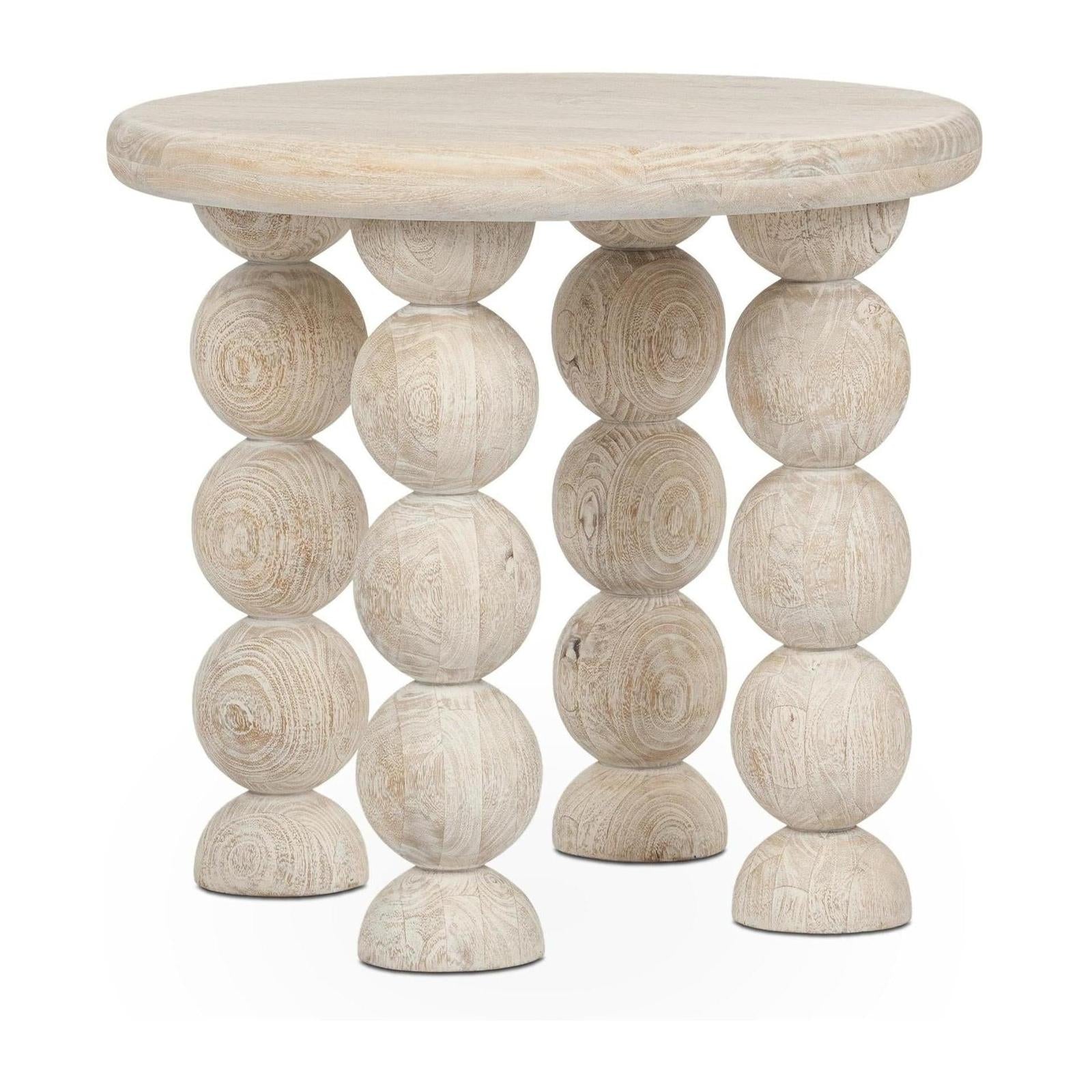 Classic Home Adir Solid Wood Round End Table
