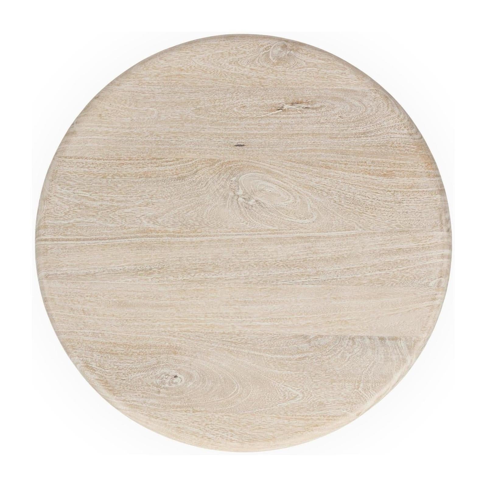 Classic Home Adir Solid Wood Round End Table