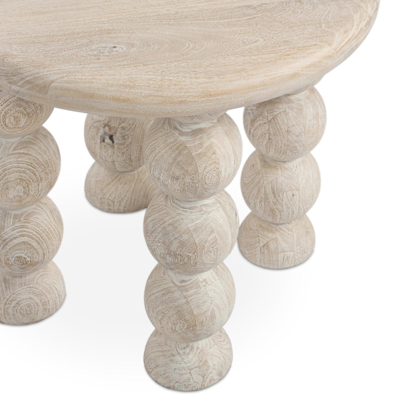 Classic Home Adir Solid Wood Round End Table