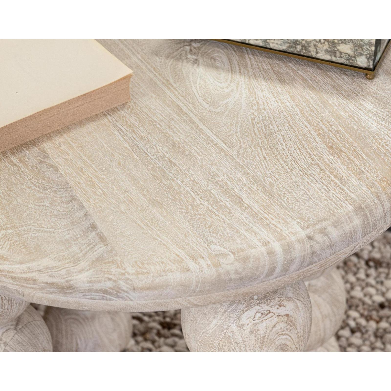 Classic Home Adir Solid Wood Round End Table