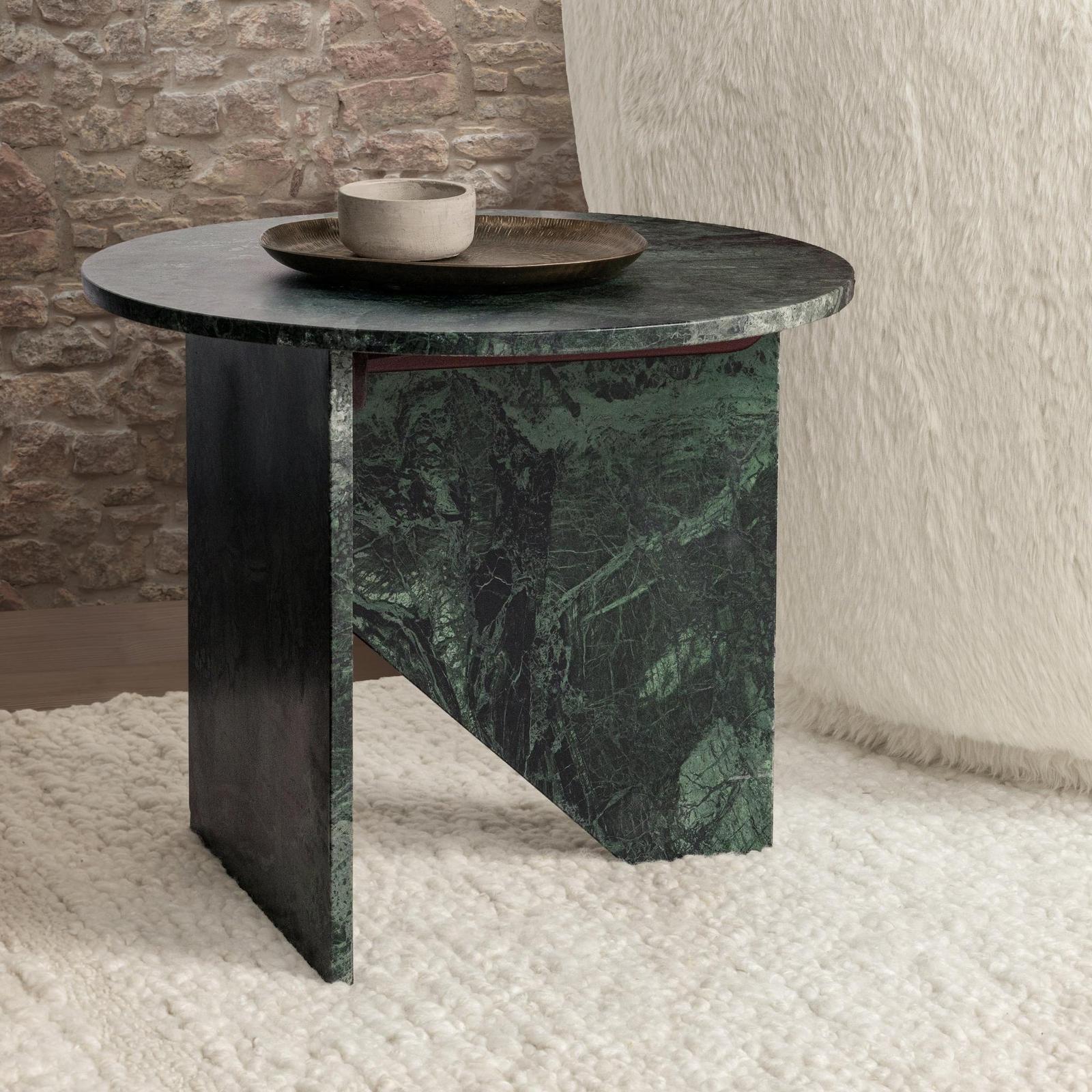 Classic Home Briley Marble Round Accent Table Large